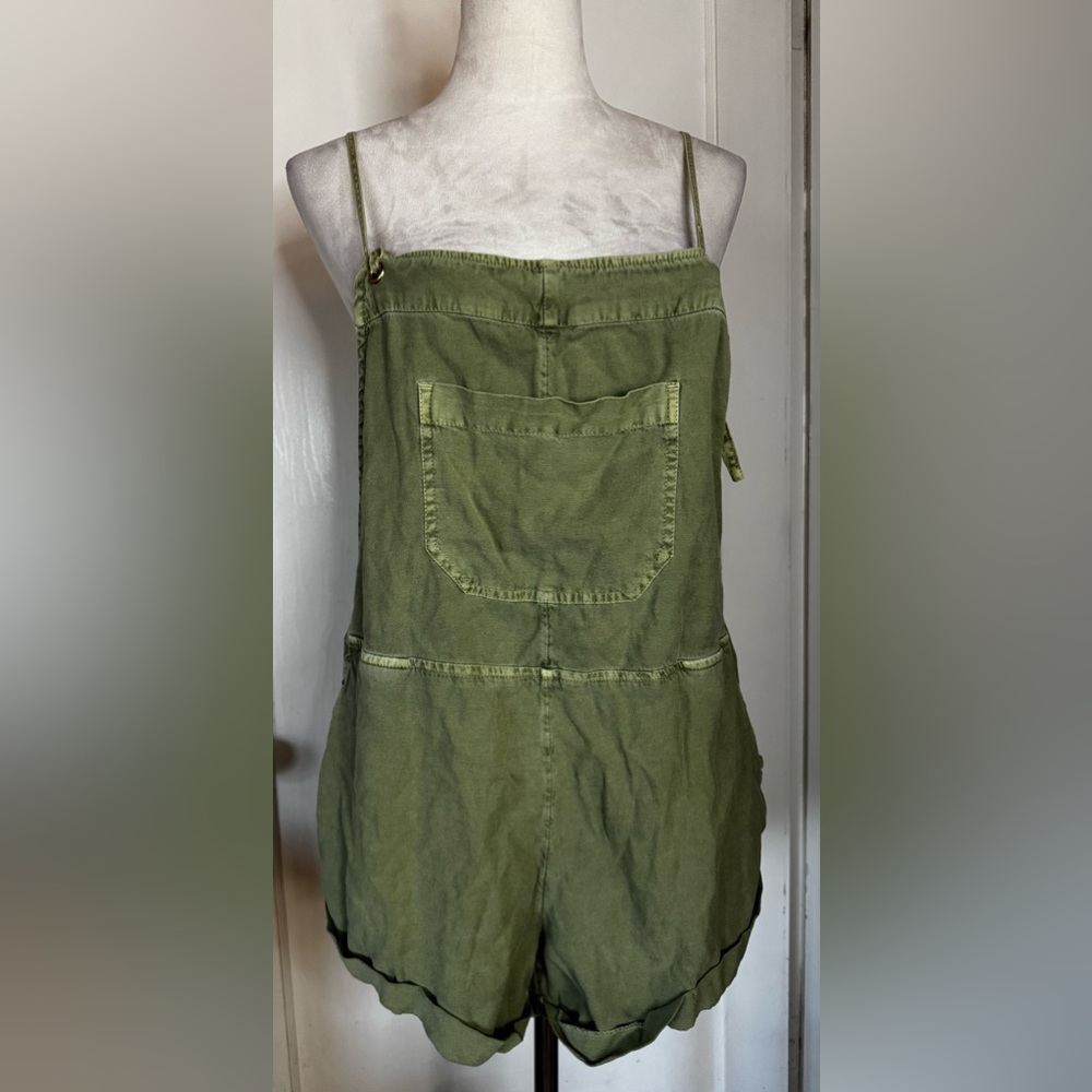 Billabong Casual Linen Romper Overall Beach Surf California Coastal Cowgirl - Picture 2 of 14